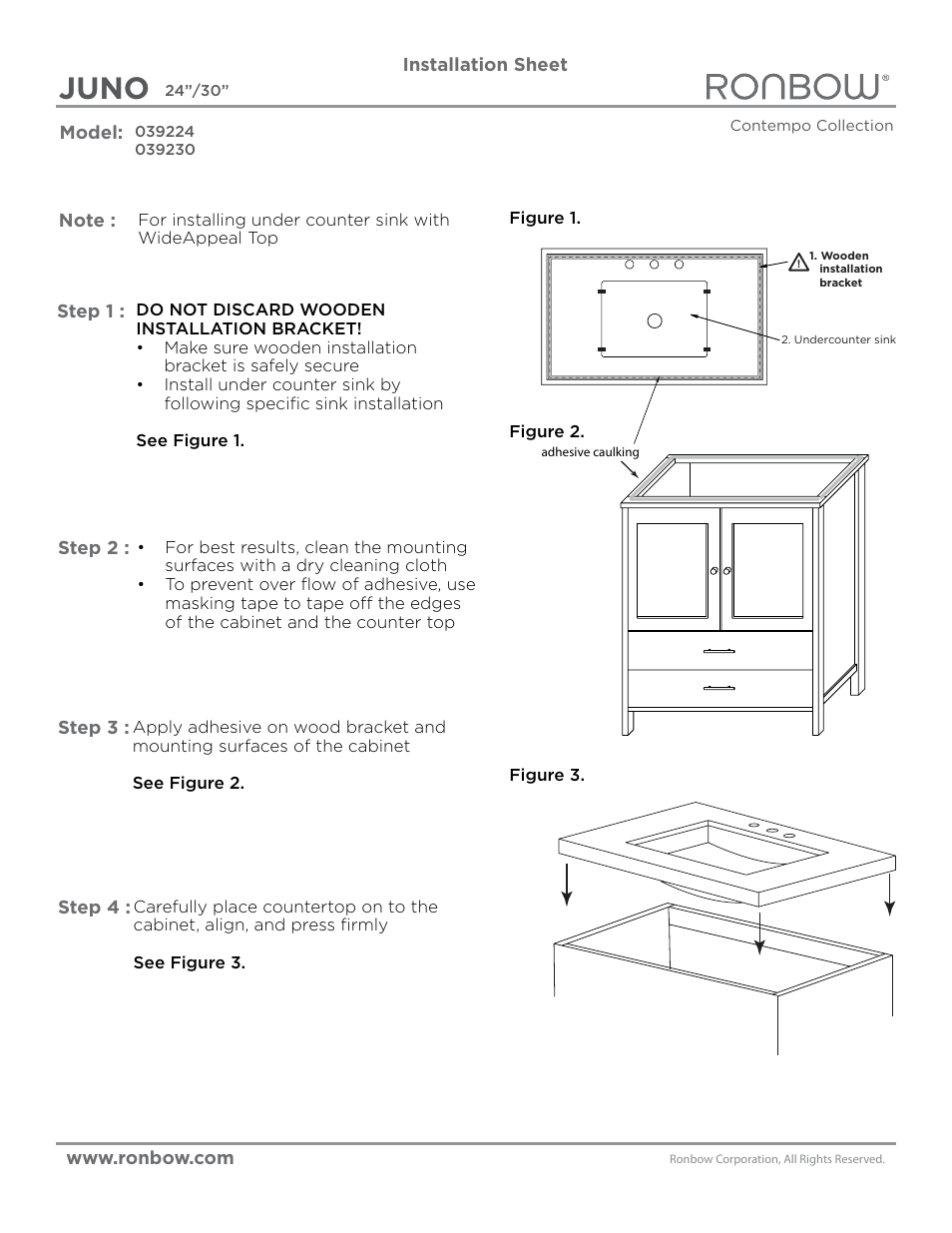 Juno | Ronbow Juno User Manual | Page 3 / 3