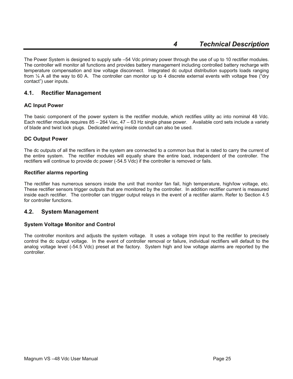 4 technical description | American Power Conversion VS 50 User Manual | Page 25 / 54