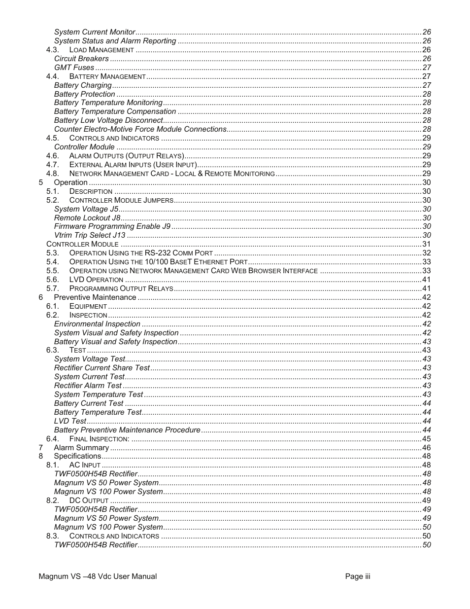 American Power Conversion VS 50 User Manual | Page 3 / 54