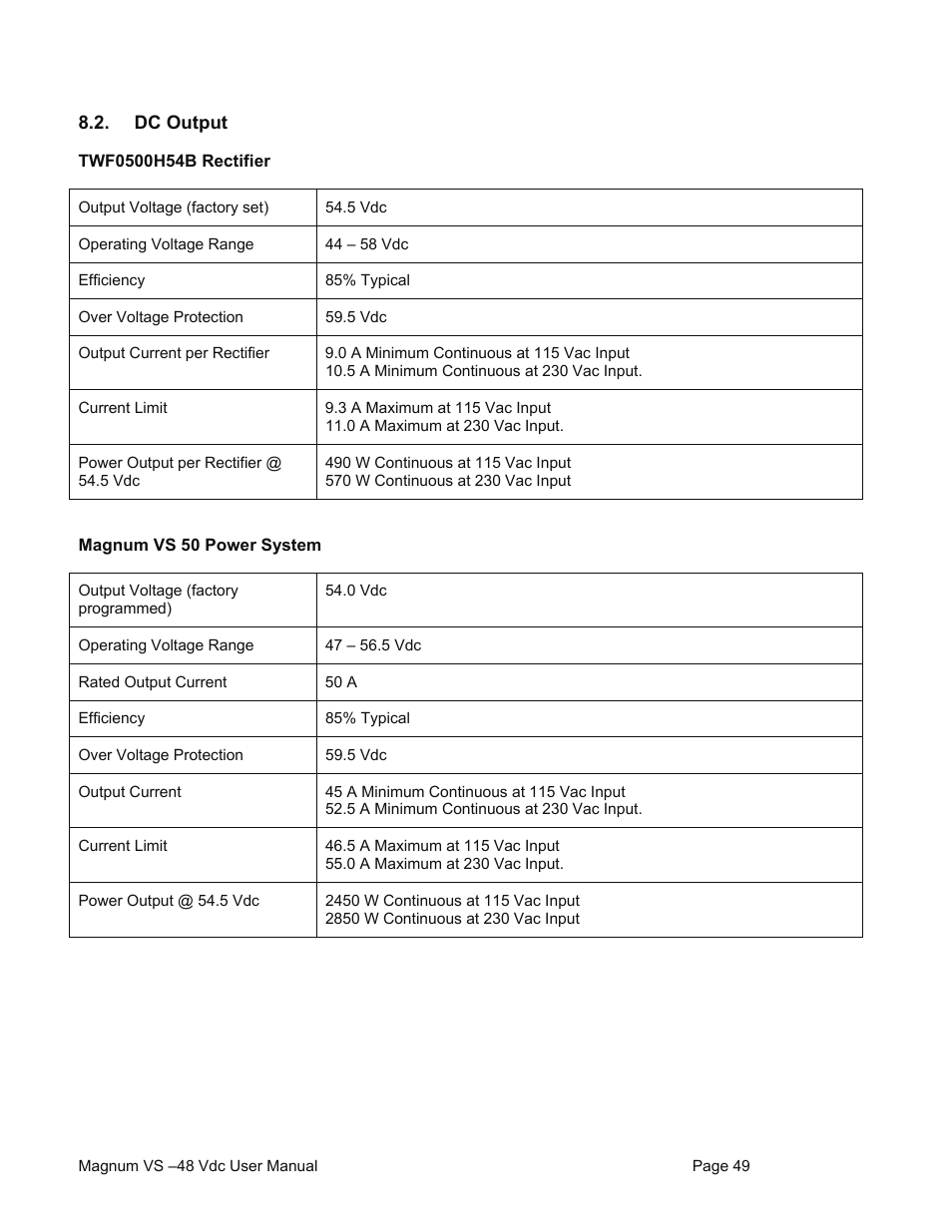 American Power Conversion VS 50 User Manual | Page 49 / 54