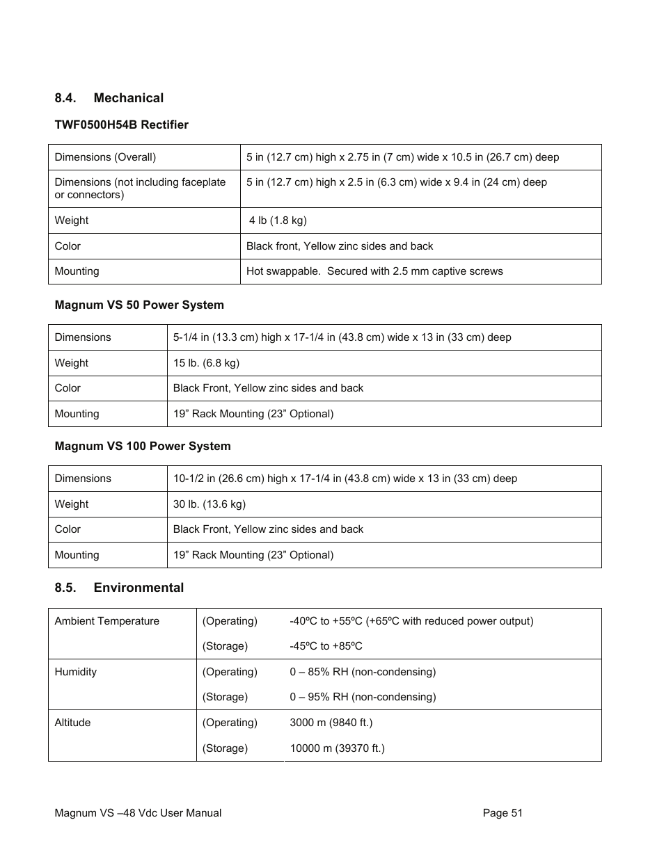 American Power Conversion VS 50 User Manual | Page 51 / 54