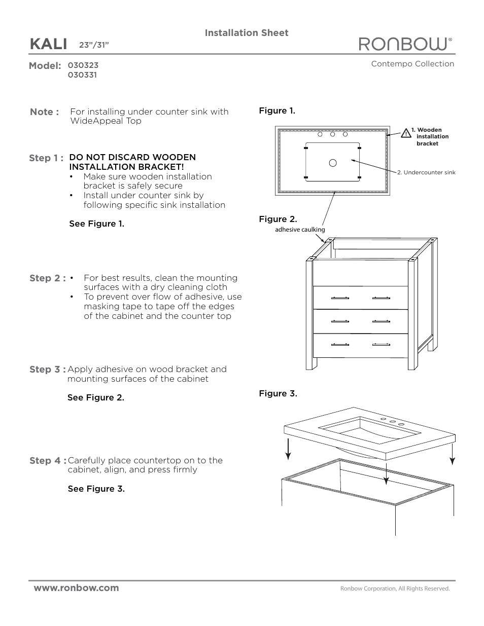 Kali | Ronbow Kali User Manual | Page 2 / 3
