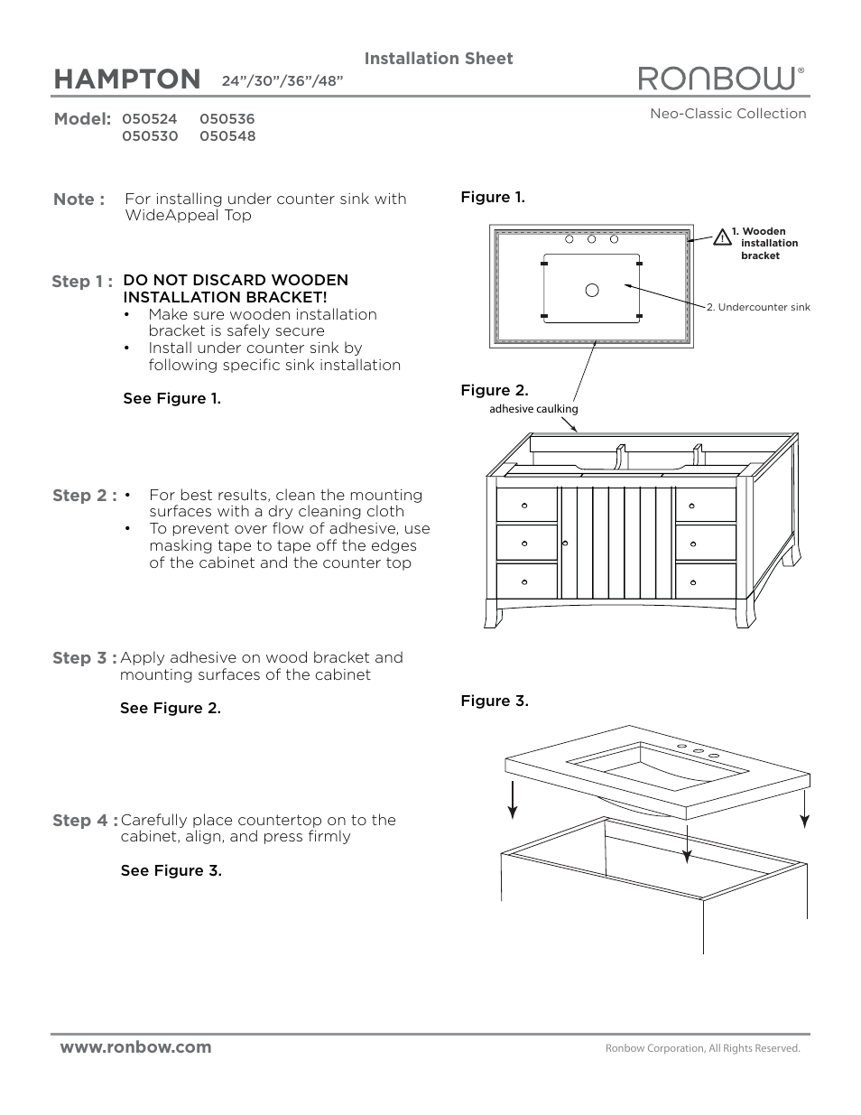 Hampton | Ronbow Hampton User Manual | Page 2 / 2
