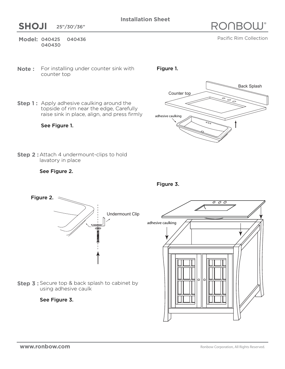 Shoji | Ronbow Shoji User Manual | Page 2 / 3