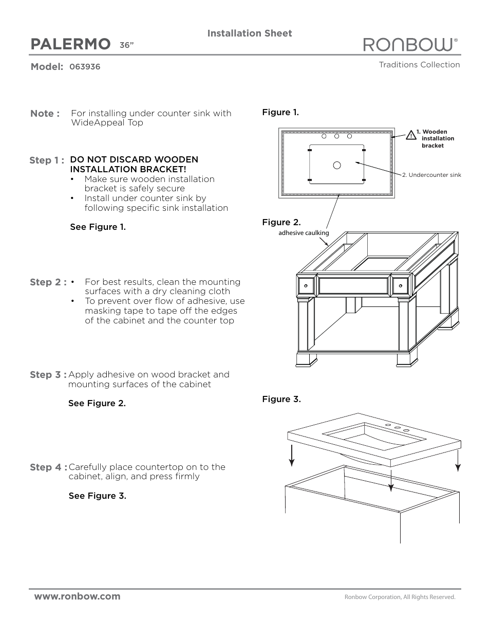 Palermo | Ronbow Palermo User Manual | Page 2 / 2