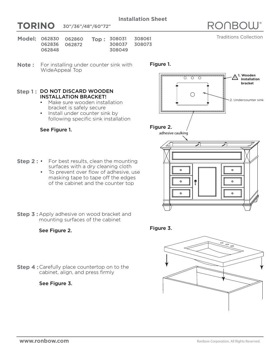 Torino | Ronbow Torino User Manual | Page 2 / 2