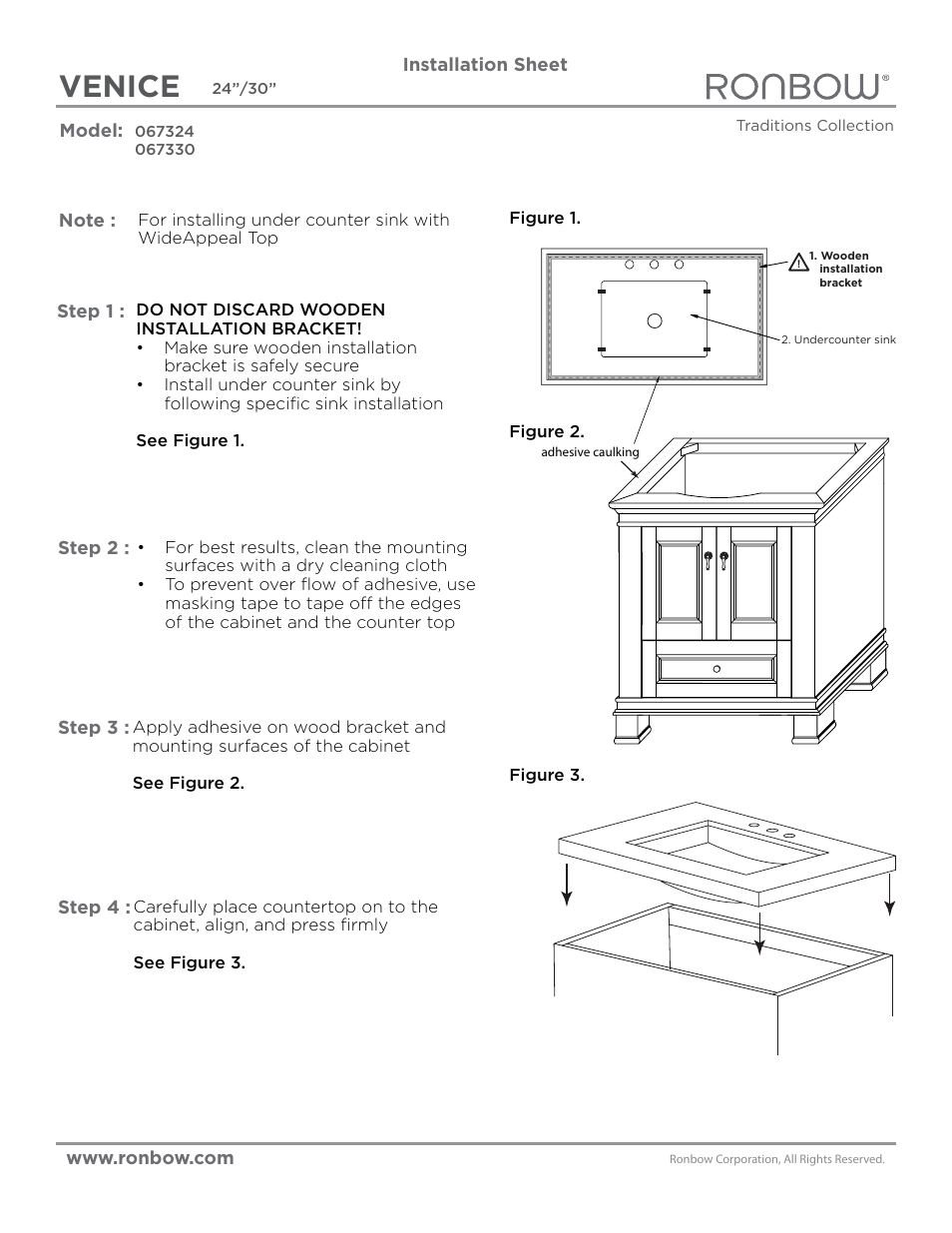 Venice | Ronbow Venice User Manual | Page 2 / 2