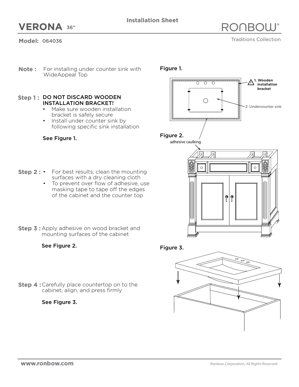 Verona | Ronbow Verona User Manual | Page 2 / 2