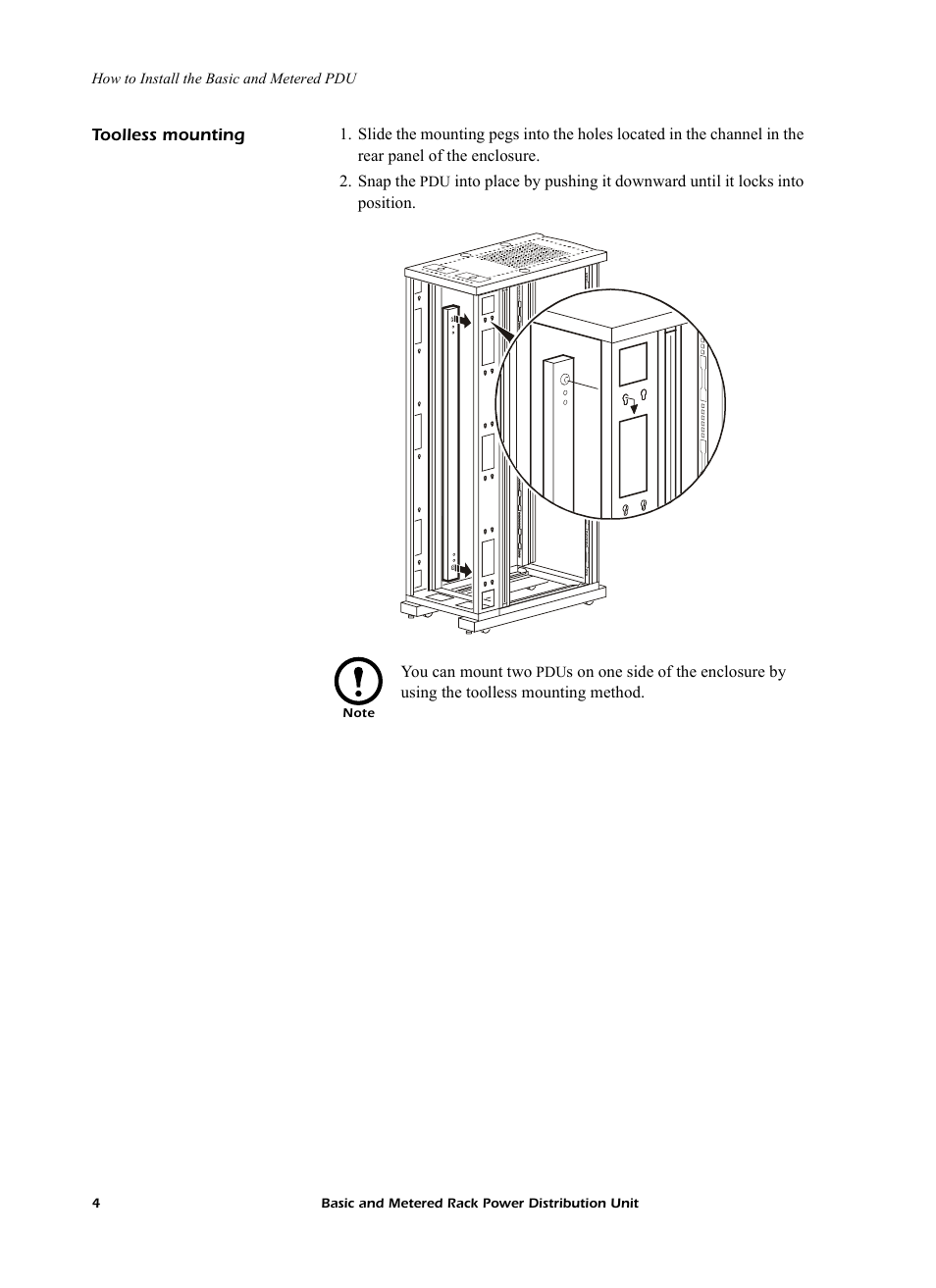 Toolless mounting | American Power Conversion AP7862J User Manual | Page 8 / 24