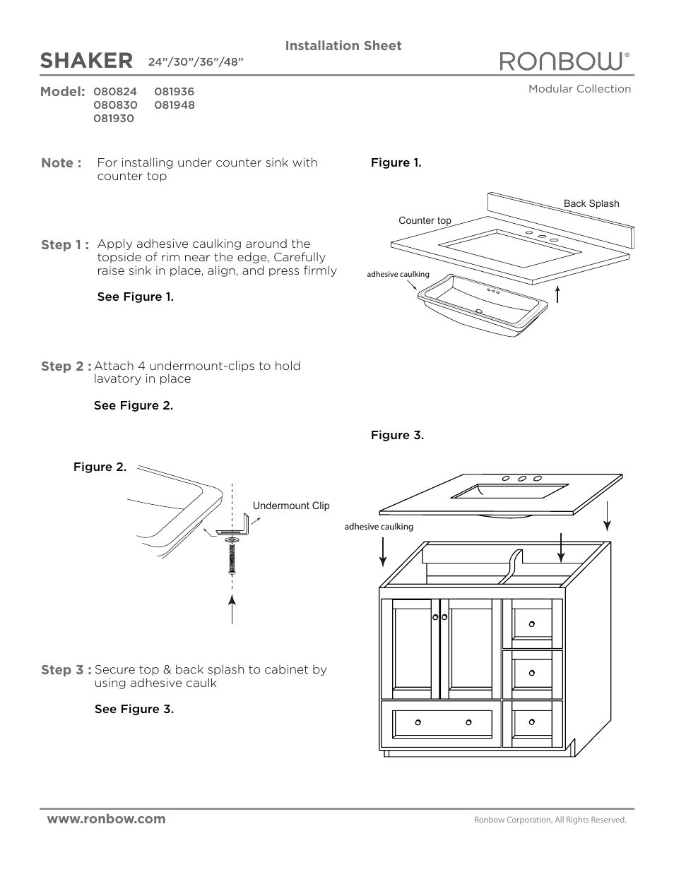 Ronbow Shaker User Manual | 2 pages