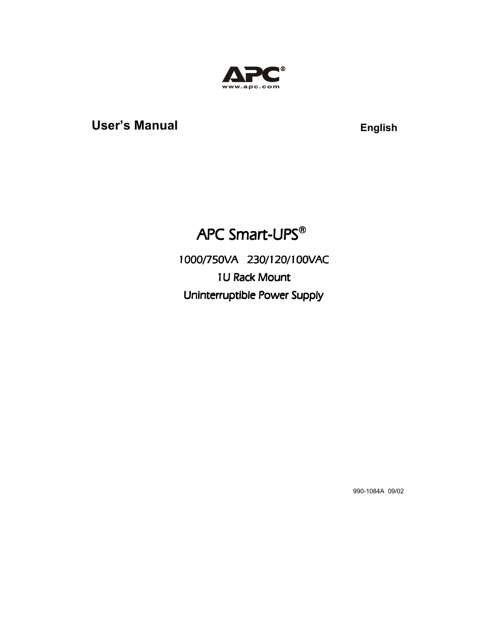 American Power Conversion 750VA User Manual | 18 pages