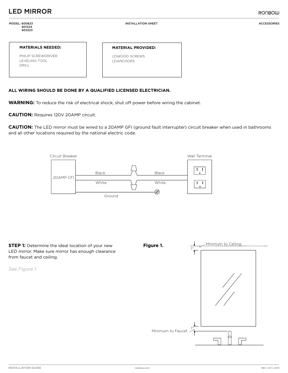 Ronbow 600823 User Manual | 2 pages