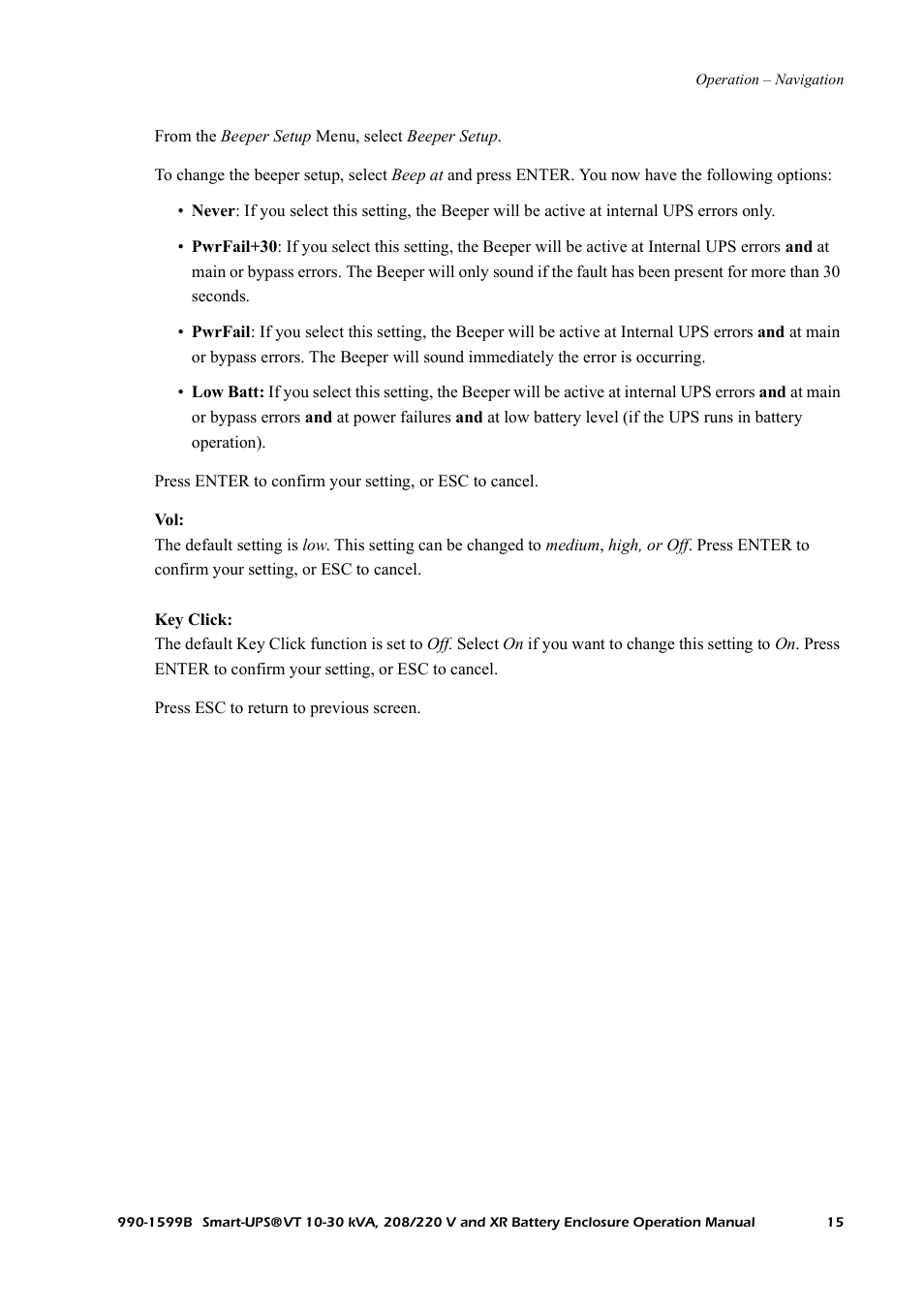 American Power Conversion XR User Manual | Page 23 / 56