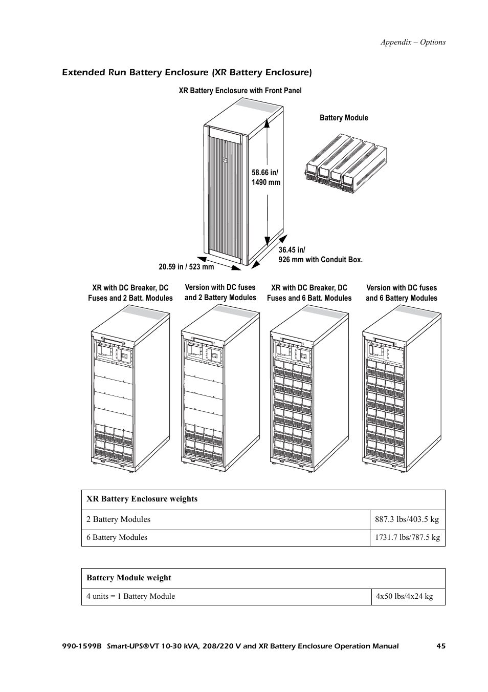 American Power Conversion XR User Manual | Page 53 / 56