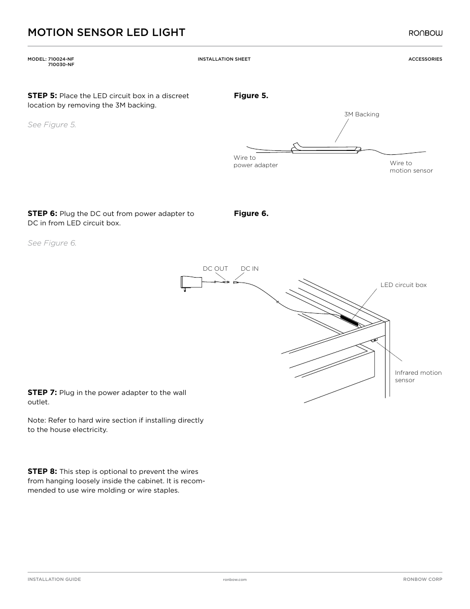 Motion sensor led light | Ronbow Motion Sensor LED Light User Manual | Page 3 / 4