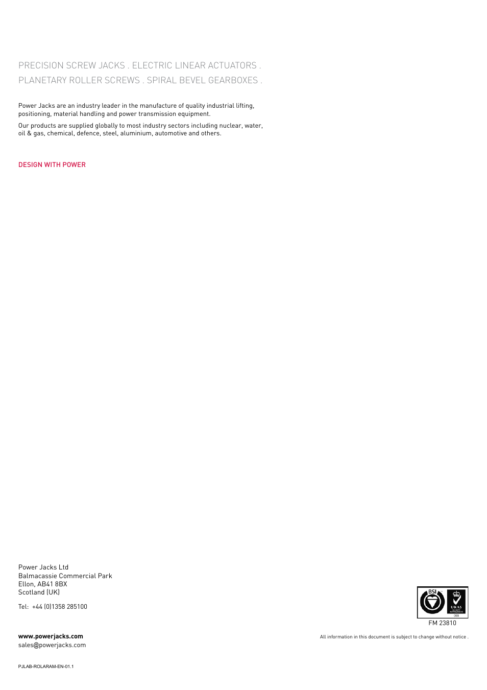 Power Jacks Rolaram Linear Actuators User Manual | Page 24 / 24