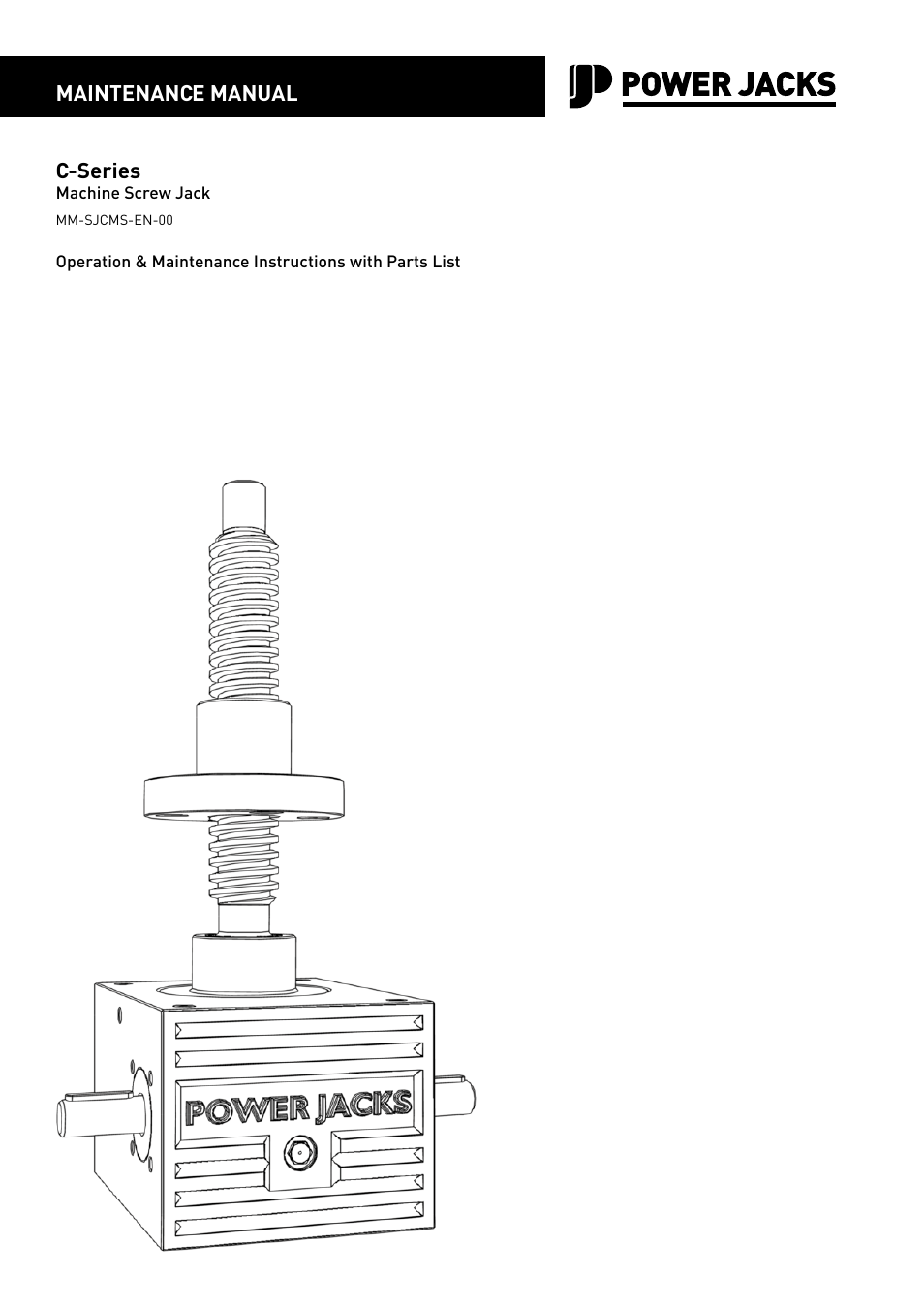 Power Jacks C-Series User Manual | 40 pages