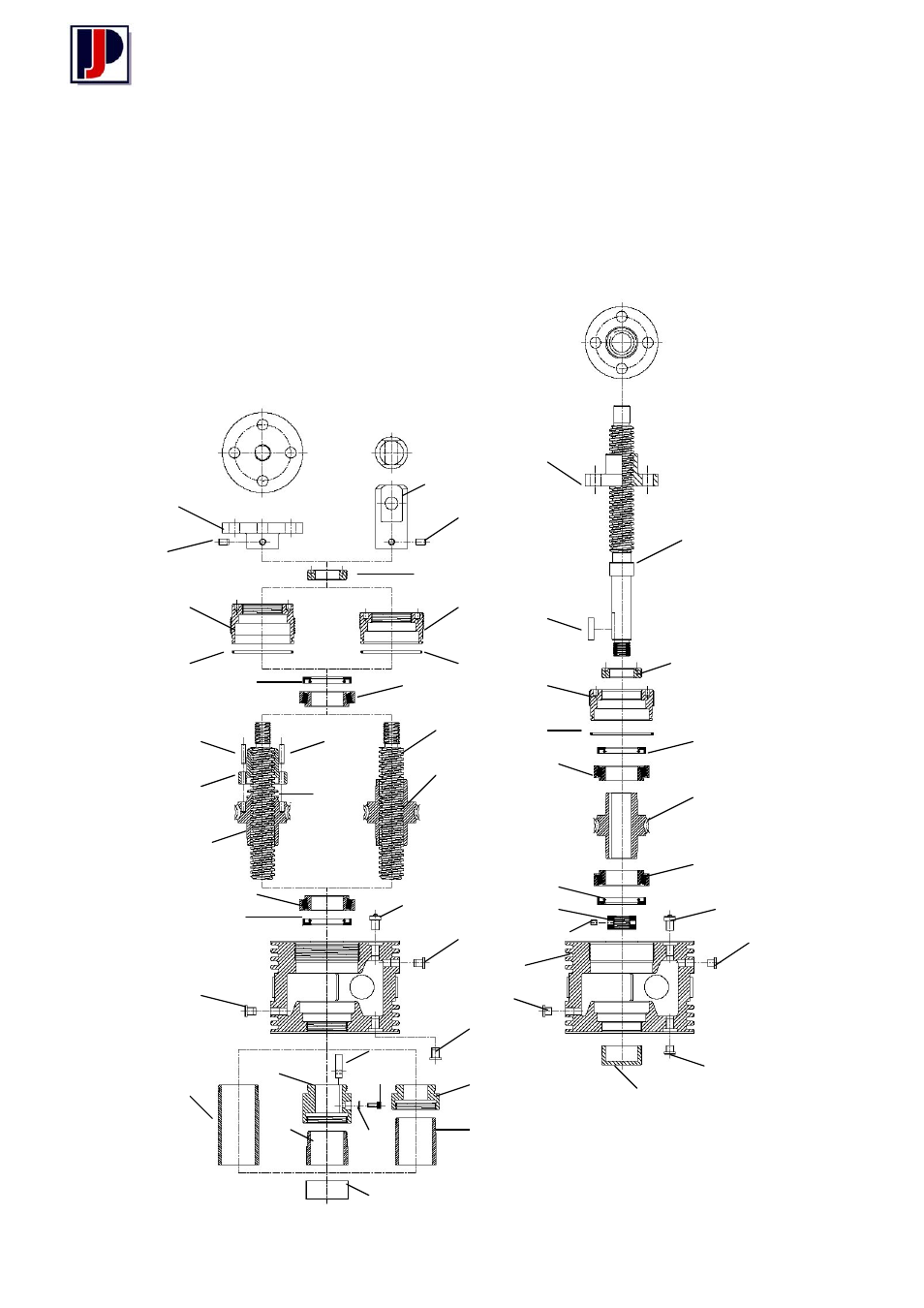 Sym-metric series – screw jacks, 5 general assembly & parts list, 1 general arrangement – part a | Translating screw rotating screw | Power Jacks S-Series User Manual | Page 5 / 9