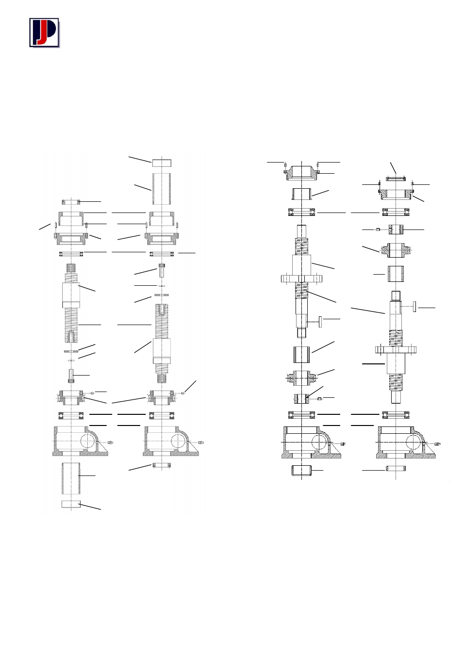 Metric series – ball screw jacks, 5 general assembly & parts list, 1 general arrangement – part a | Power Jacks E-Series - Ball User Manual | Page 5 / 9