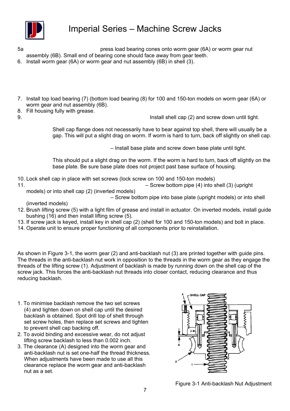 Imperial series – machine screw jacks | Power Jacks M-Series - Machine User Manual | Page 7 / 10