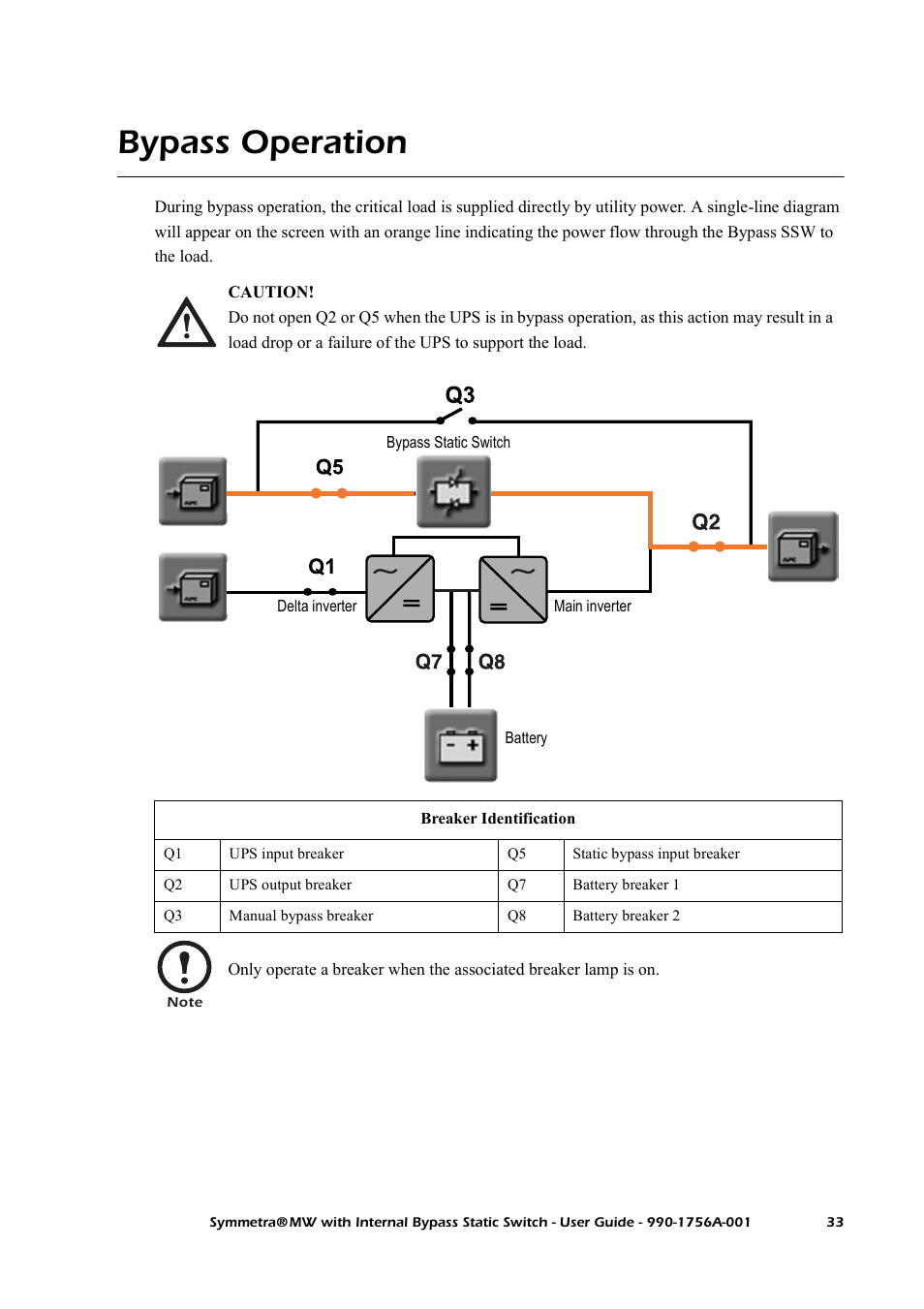 Bypass operation | American Power Conversion Bypass Static User Manual | Page 39 / 56