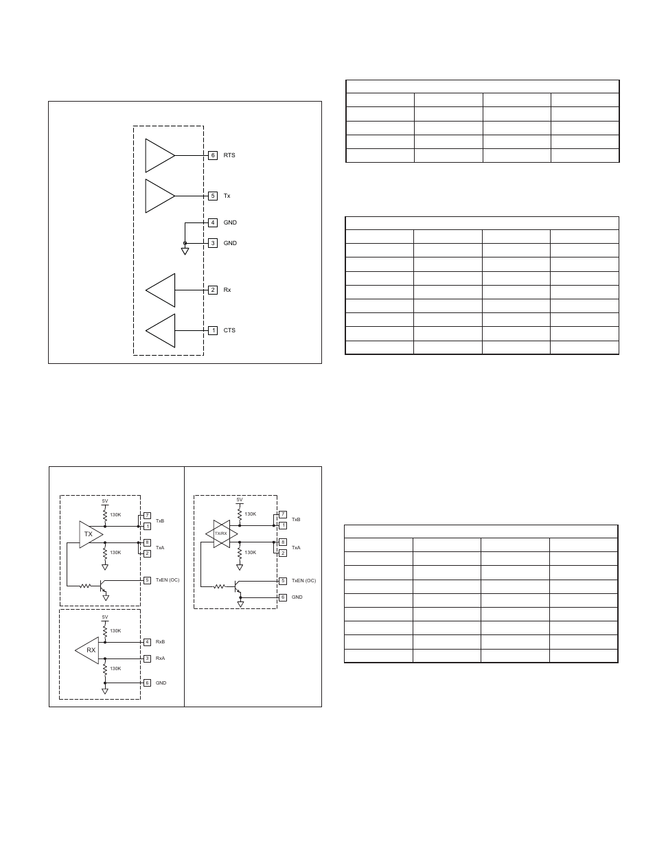 Rs232 ports, Examples of rs485 2-wire connections, Dh485 connections | G3 to modular controller (cblrlc05) | Red Lion G315 15" TFT Color Touch Panel User Manual | Page 5 / 8