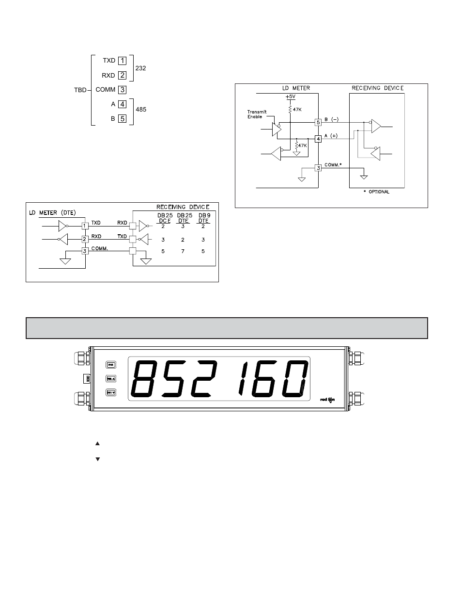 Eviewing, Ront, Anel | Isplay, 3 serial wiring | Red Lion LDSS User Manual | Page 4 / 8