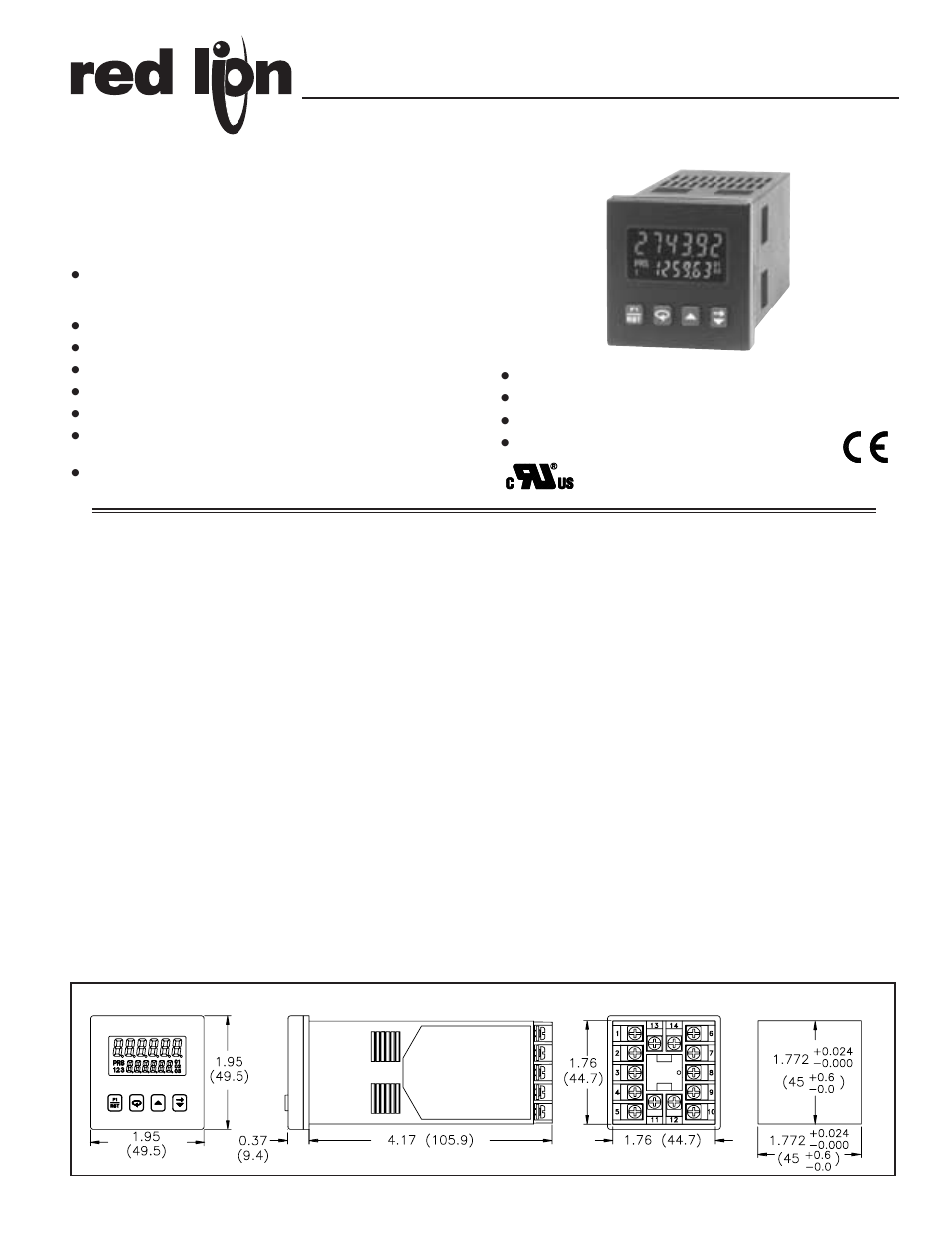 Red Lion C48C User Manual | 6 pages