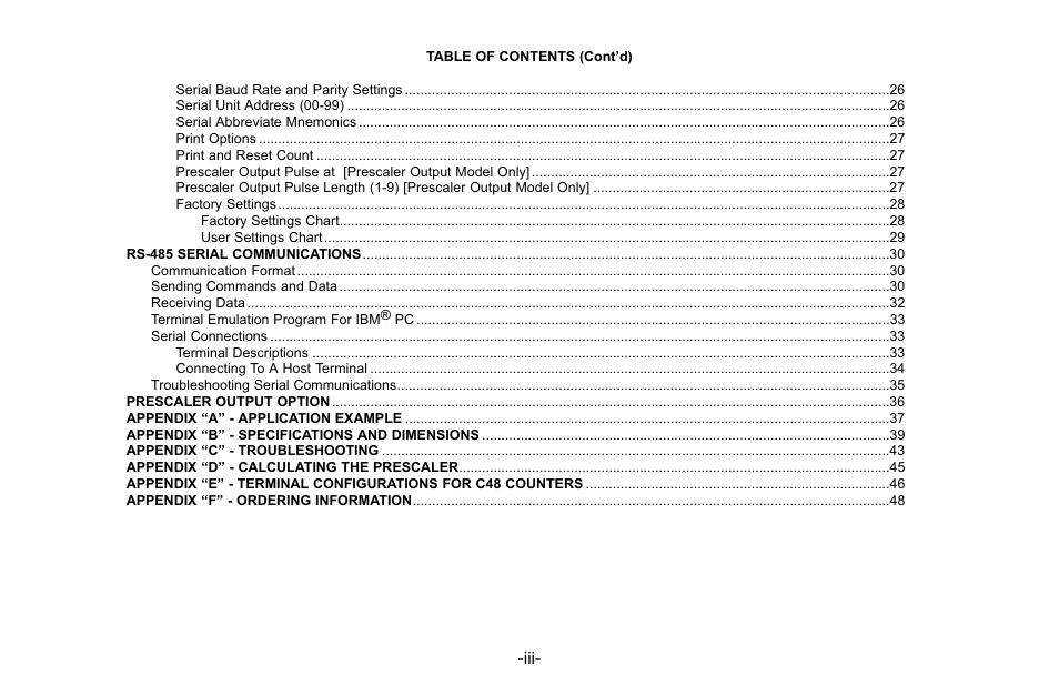 Red Lion C48C User Manual | Page 5 / 57