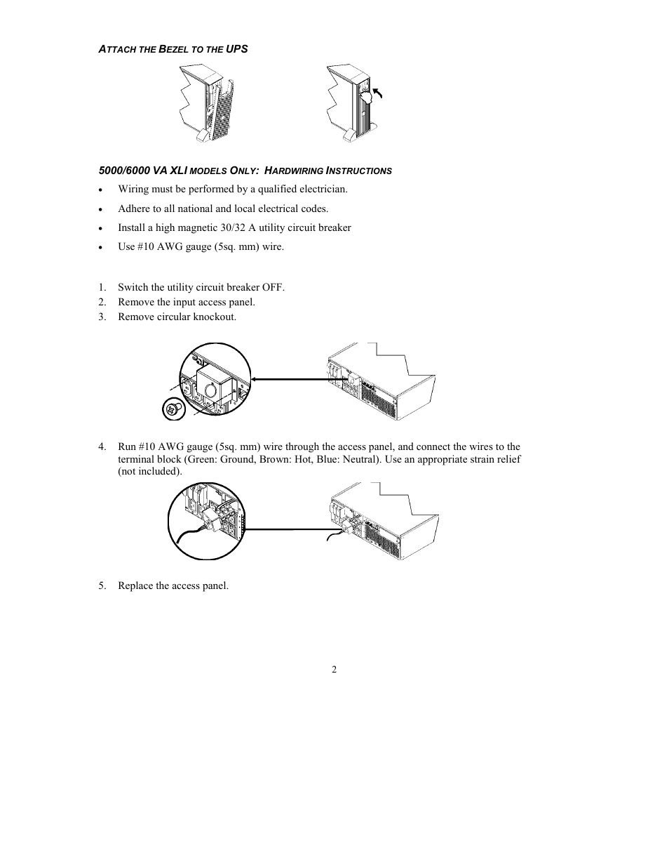 American Power Conversion RT-UXICH User Manual | Page 4 / 20