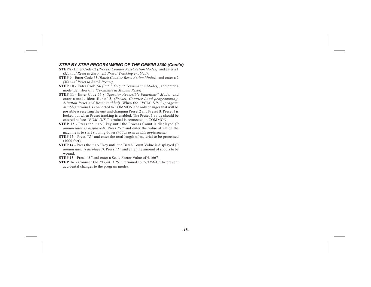 Red Lion GEMINI 33 User Manual | Page 20 / 52