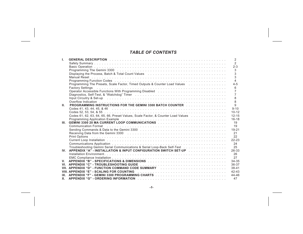 Red Lion GEMINI 33 User Manual | Page 3 / 52