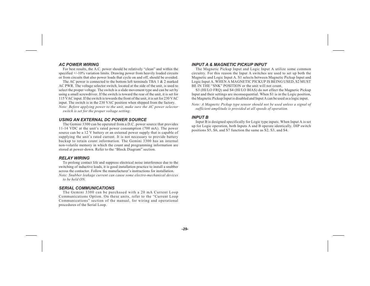 Red Lion GEMINI 33 User Manual | Page 31 / 52