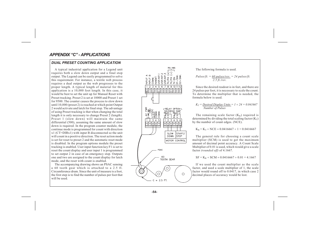 Appendix “c” - applications | Red Lion LEGEND User Manual | Page 56 / 60