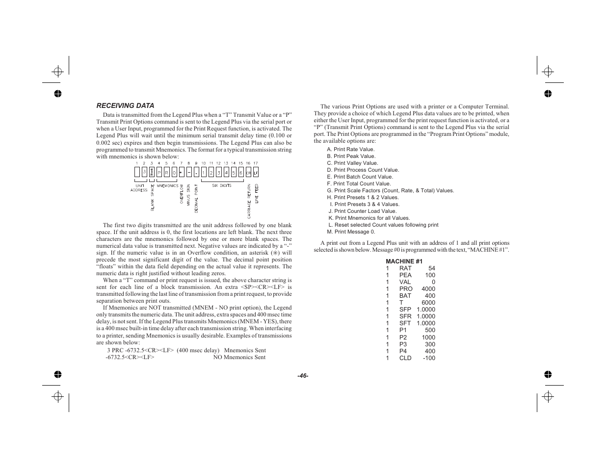 Receiving data 46 | Red Lion LEGEND User Manual | Page 48 / 75