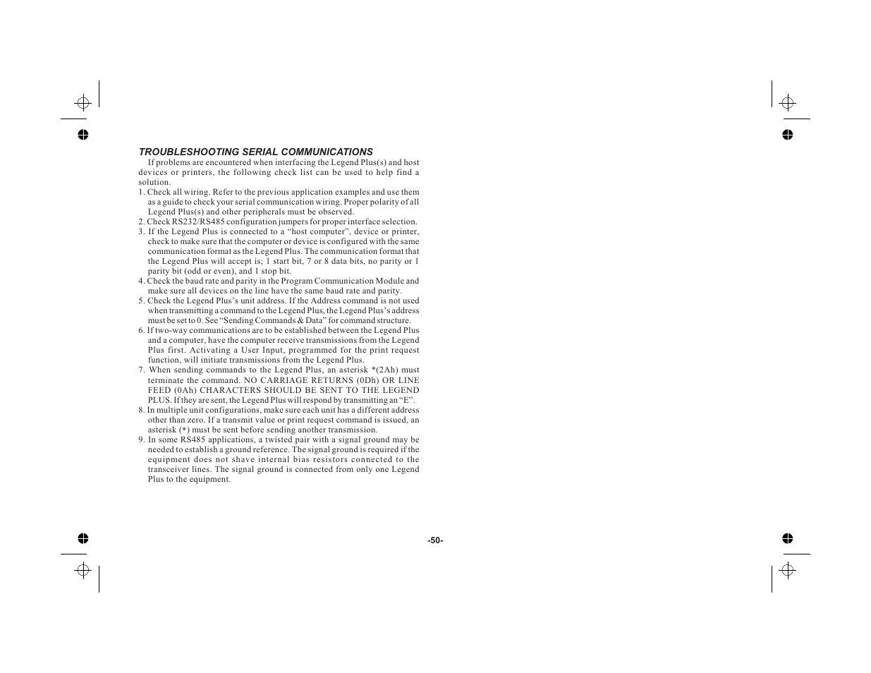 Connecting to a host terminal 49 | Red Lion LEGEND User Manual | Page 52 / 76