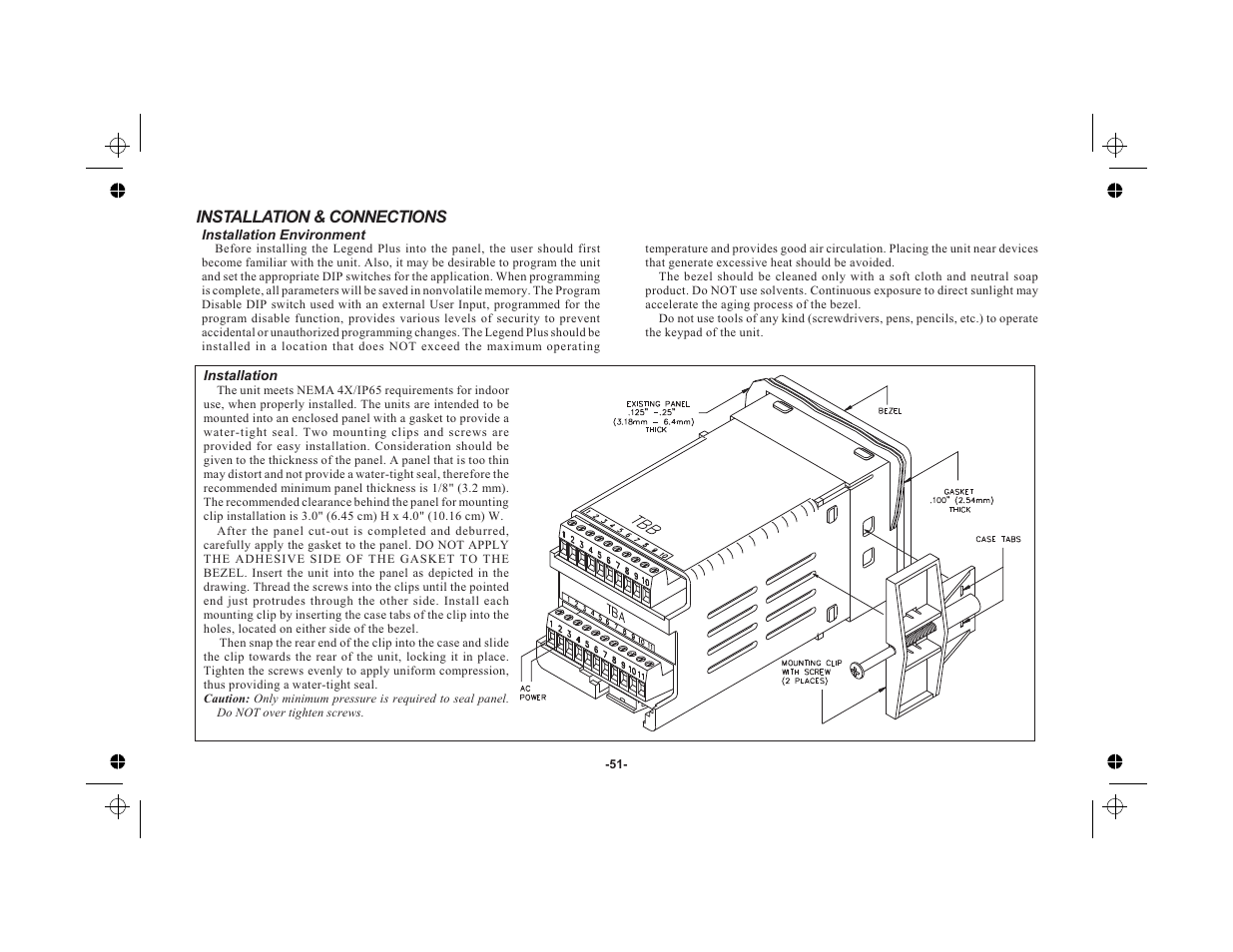 Troubleshooting serial communications 50, Installation & connections | Red Lion LEGEND User Manual | Page 53 / 76