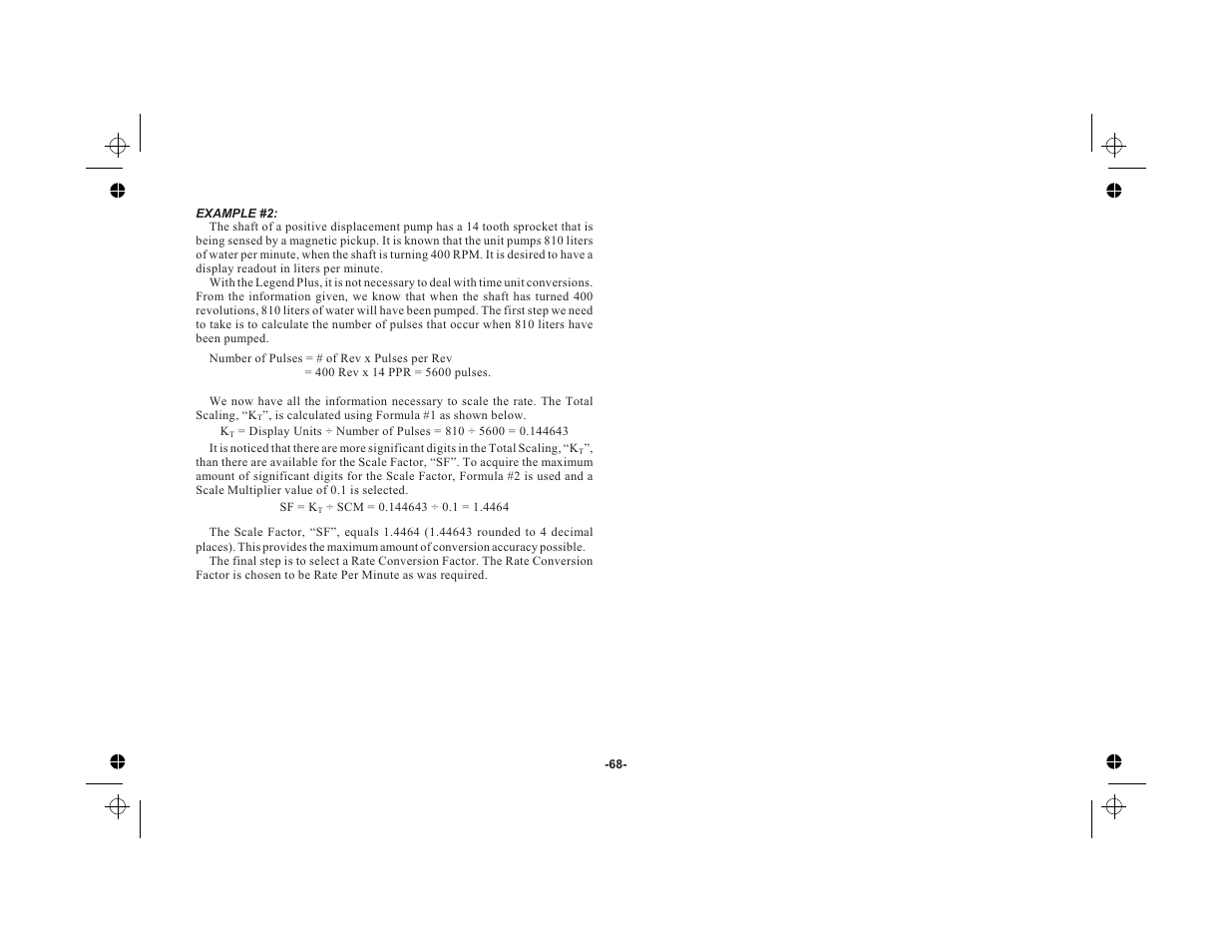 Appendix “b” - scaling for rate indication 66 | Red Lion LEGEND User Manual | Page 70 / 76