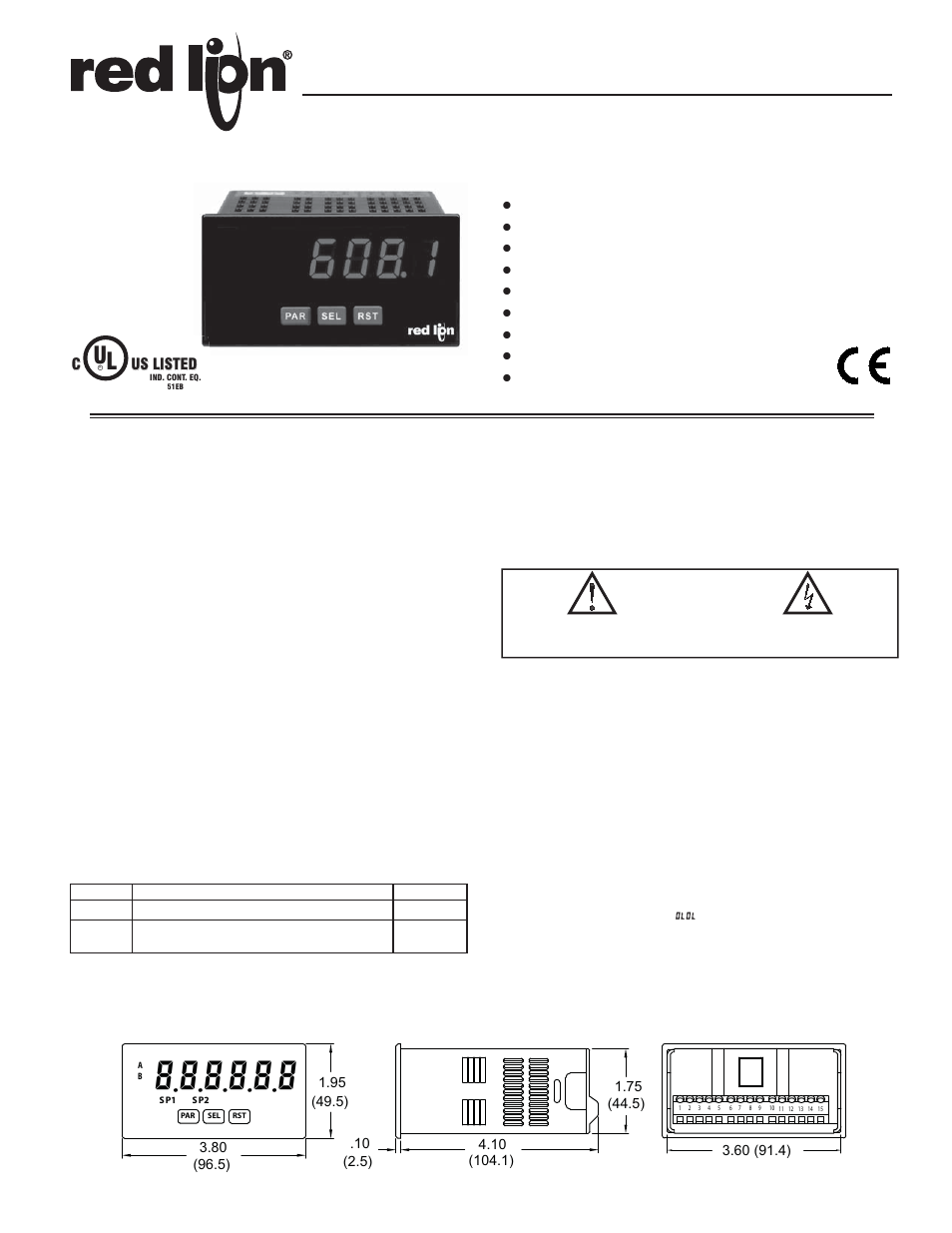 Red Lion PAXLCR User Manual | 12 pages