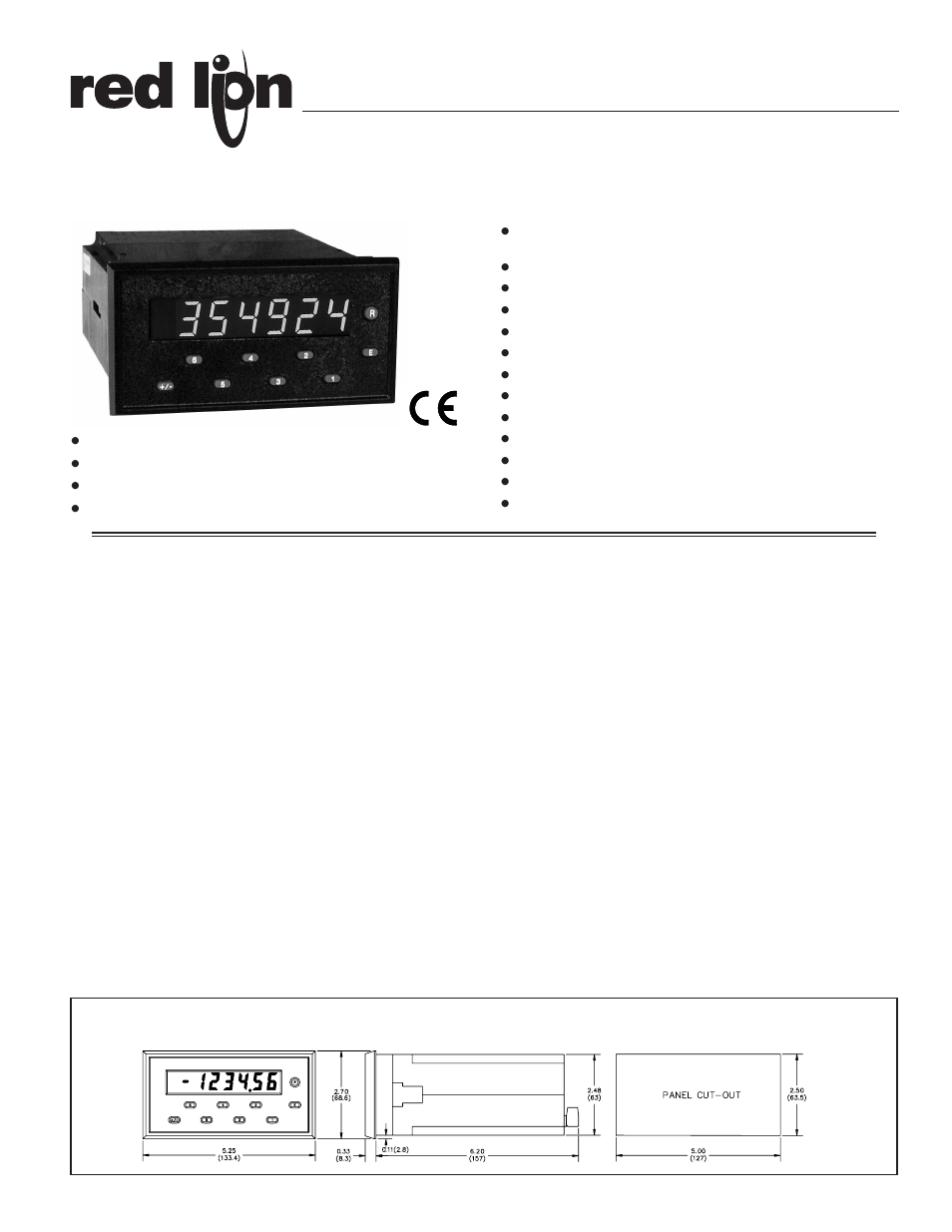 Red Lion GEMINI 2 User Manual | 8 pages