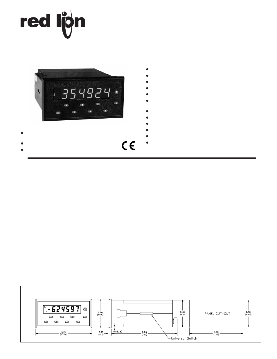 Red Lion GEMINI 42 User Manual | 12 pages