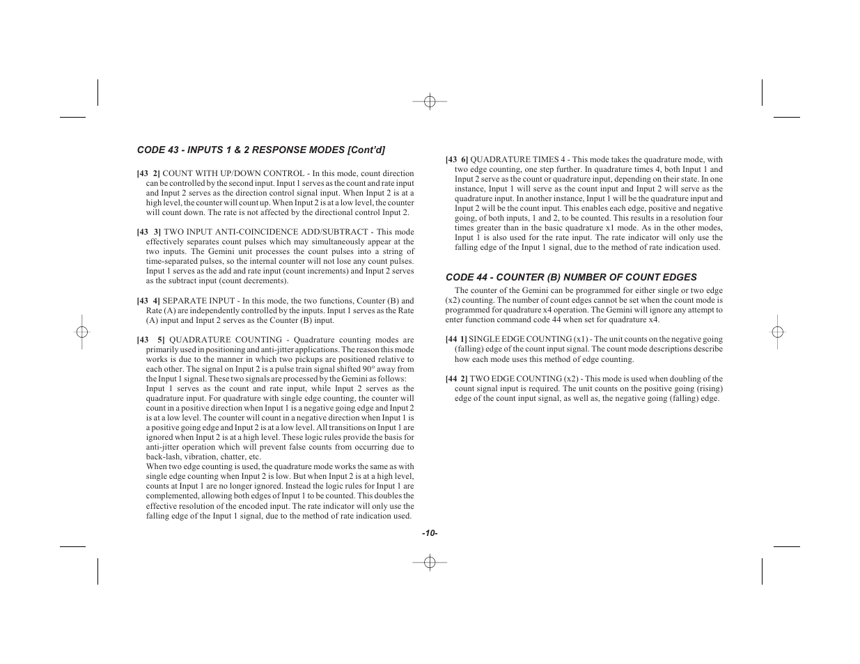 Red Lion GEMINI 42 User Manual | Page 12 / 74