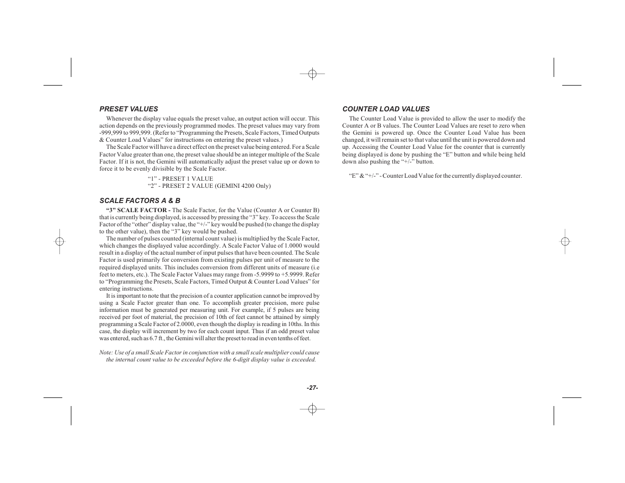 Red Lion GEMINI 42 User Manual | Page 29 / 74