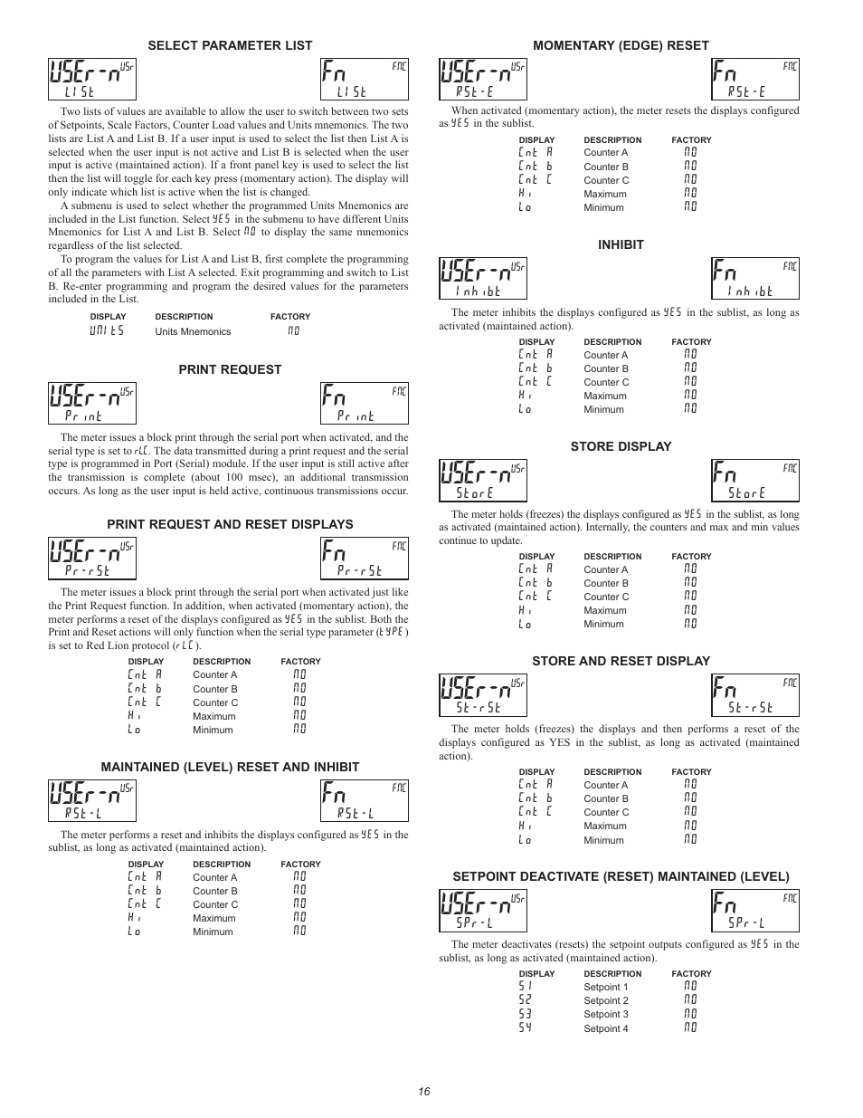 User-n | Red Lion PAX2D User Manual | Page 16 / 36
