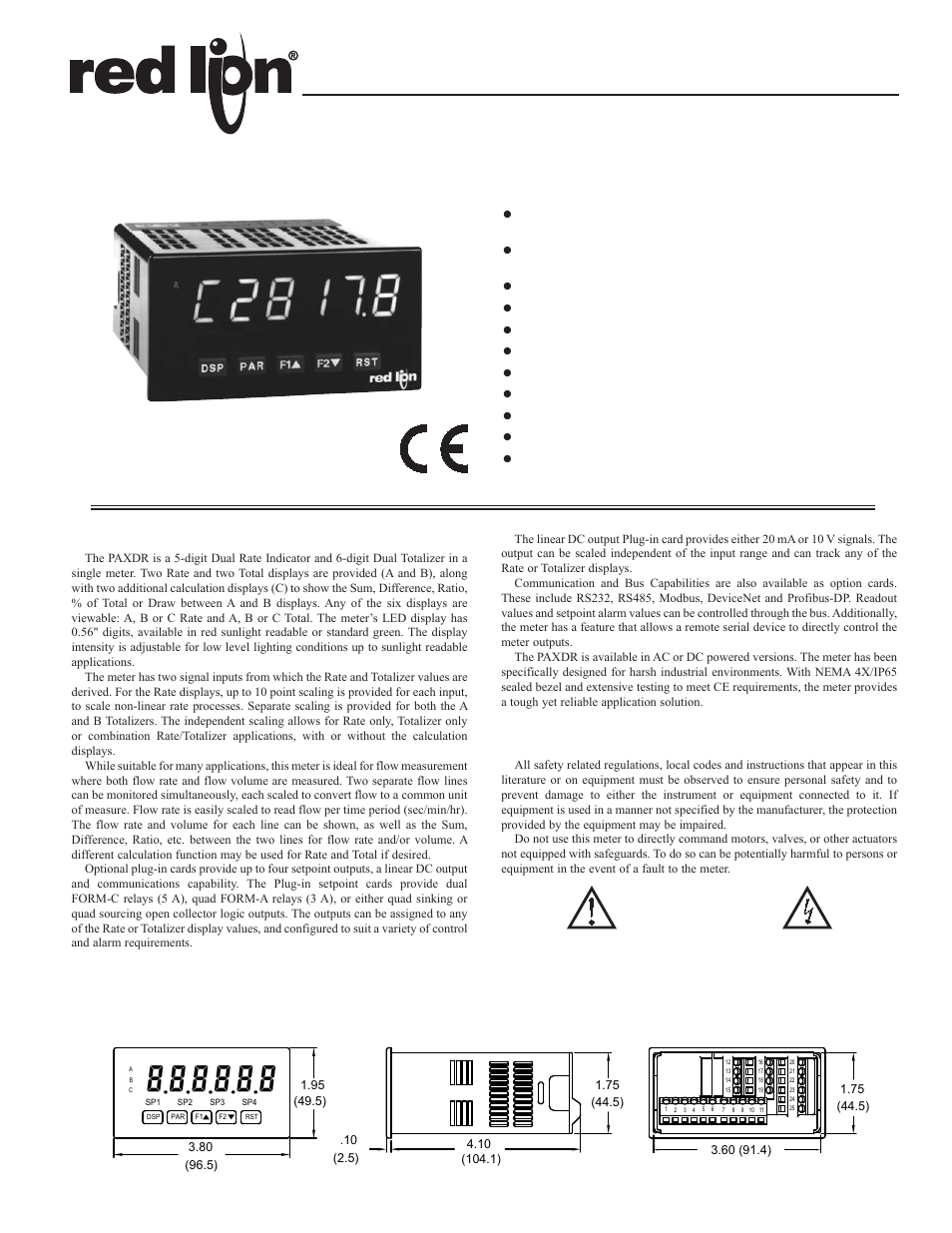 Red Lion PAXDR User Manual | 32 pages