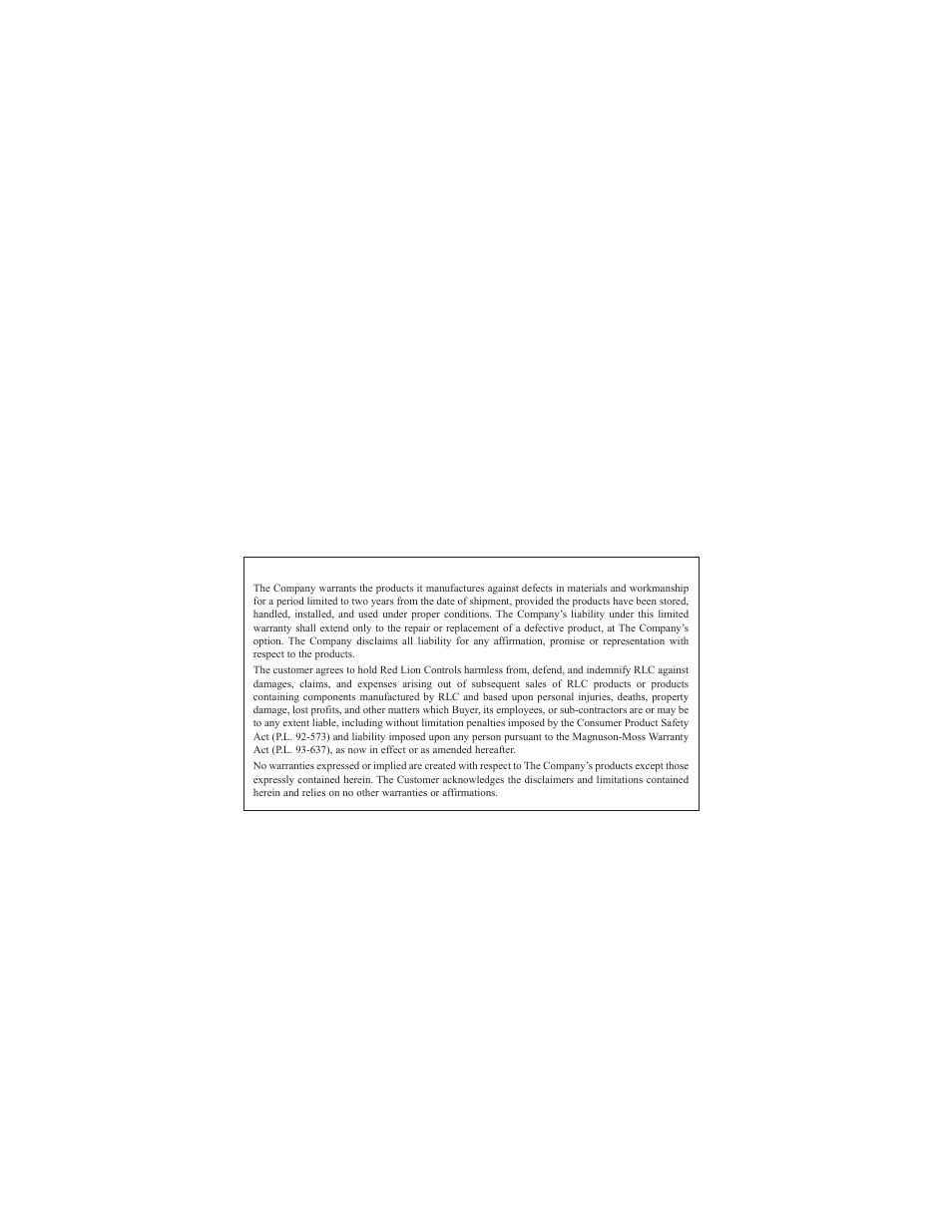 Limited warranty | Red Lion CUB7 User Manual | Page 8 / 8