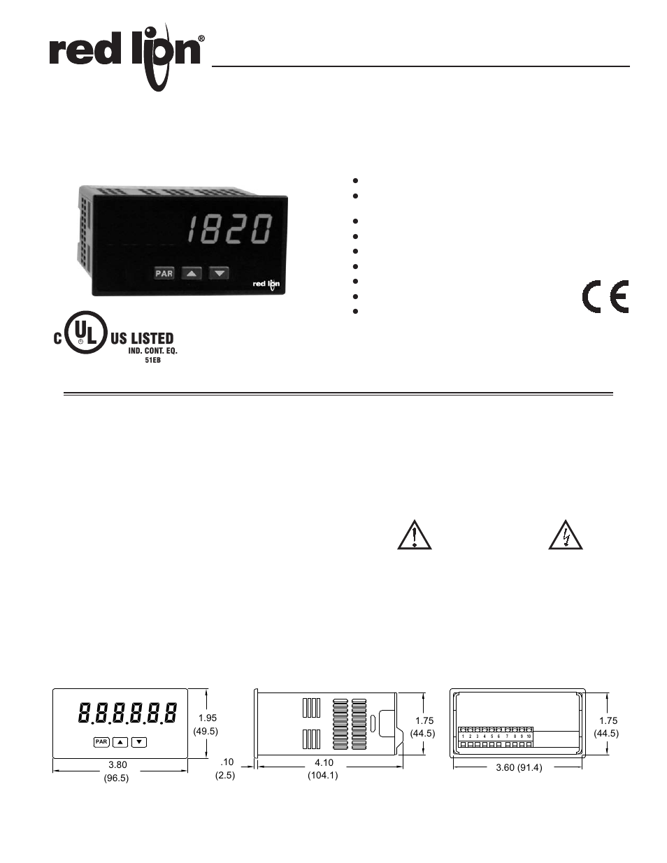 Red Lion PAXLC8 User Manual | 8 pages