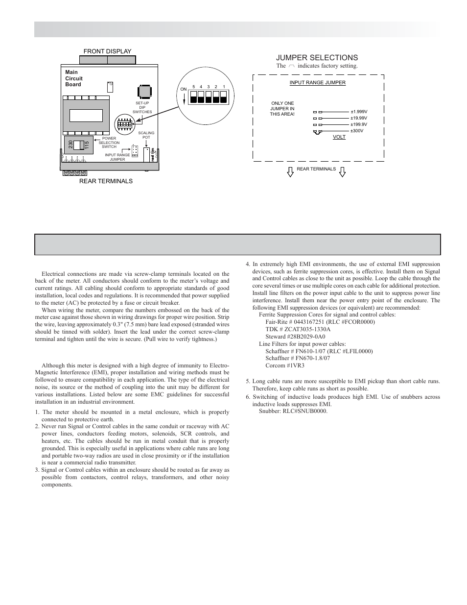 Iring, Eter, Paxlv jumper selection | Wiring overview, Emc installation guidelines | Red Lion PAXLVD User Manual | Page 5 / 8