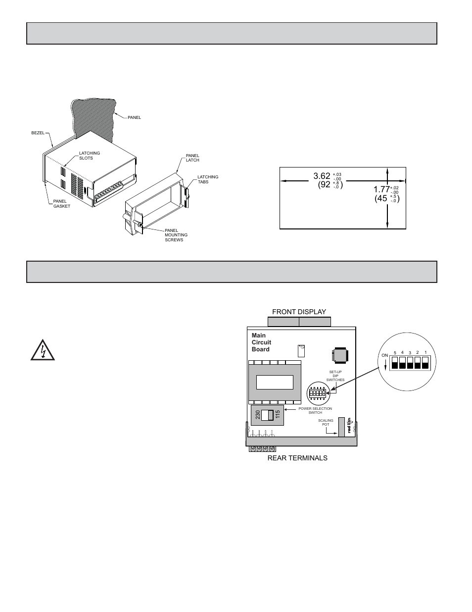 Etting, Witches, Nstalling | Eter, Installation, Installation environment | Red Lion PAXLIT User Manual | Page 4 / 8
