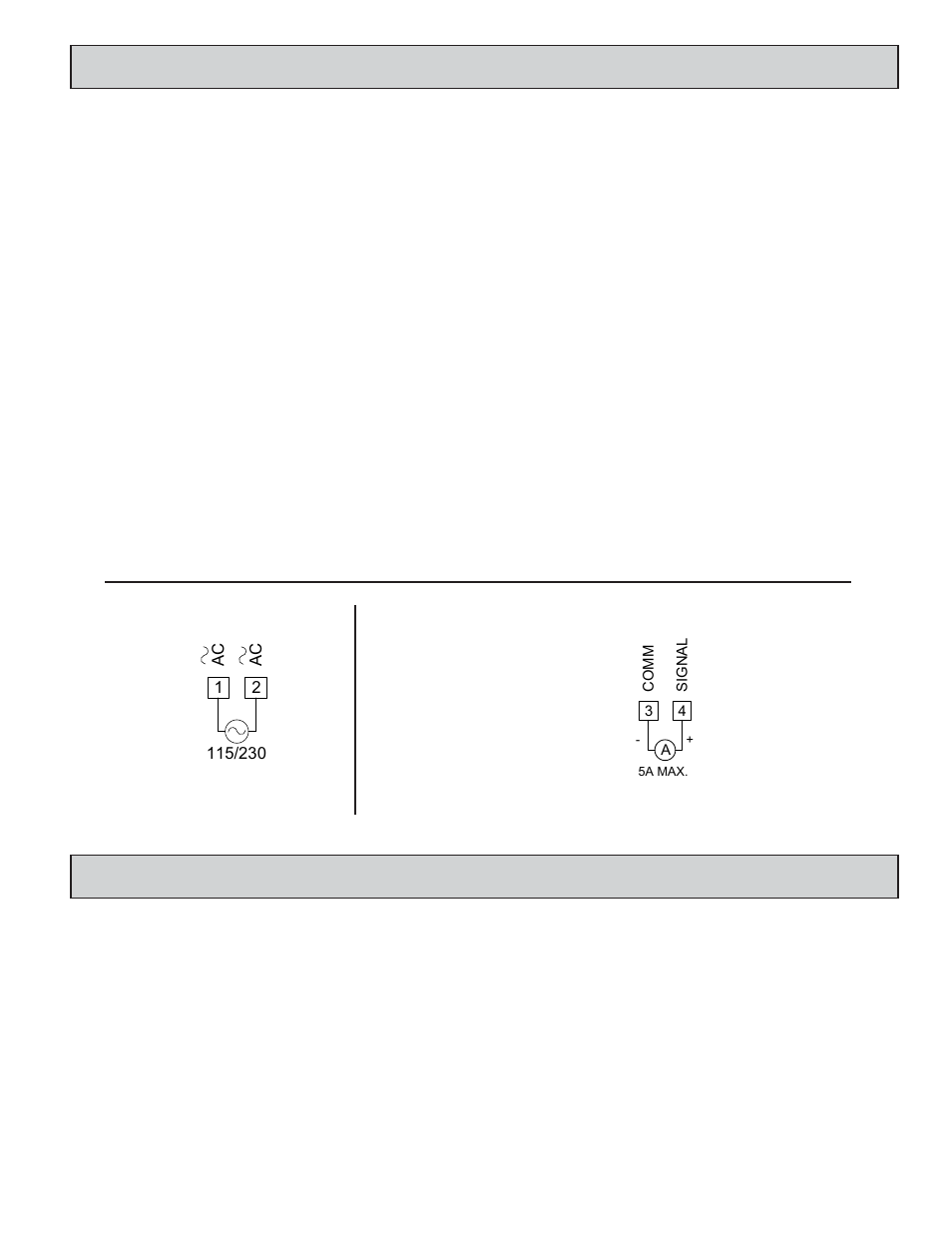 Iring, Eter, Caling | 1 power wiring, 2 input signal wiring | Red Lion PAXLIT User Manual | Page 5 / 8